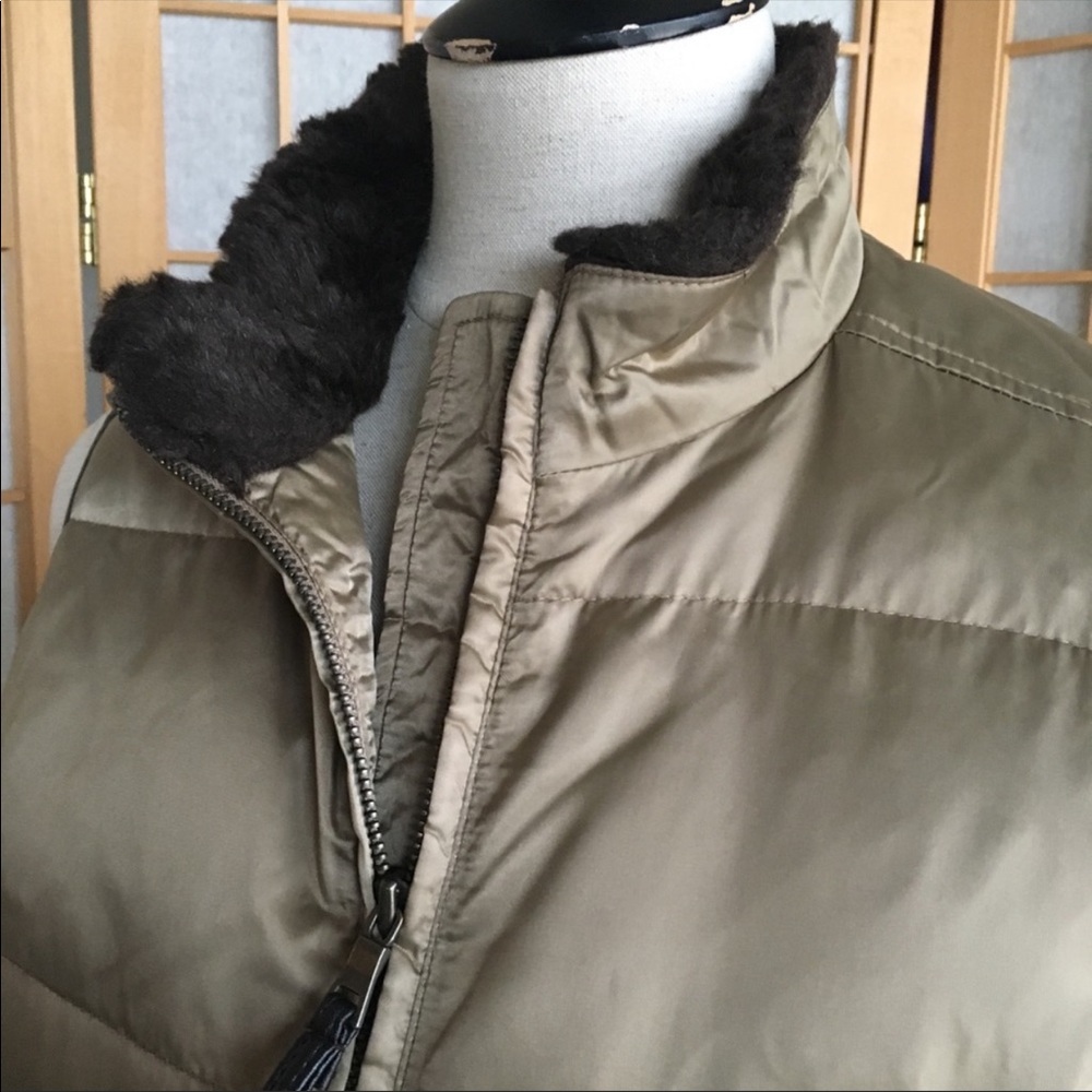 Charter Club Gold Feather Down Vest SZ MP - Picture 6 of 8